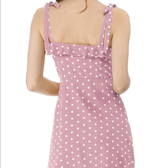 Allegra K poka dot ruffle dress - Picture 2 of 7